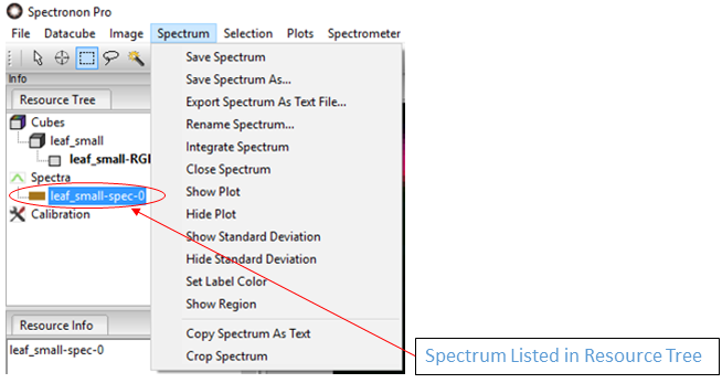 saving a spectrum